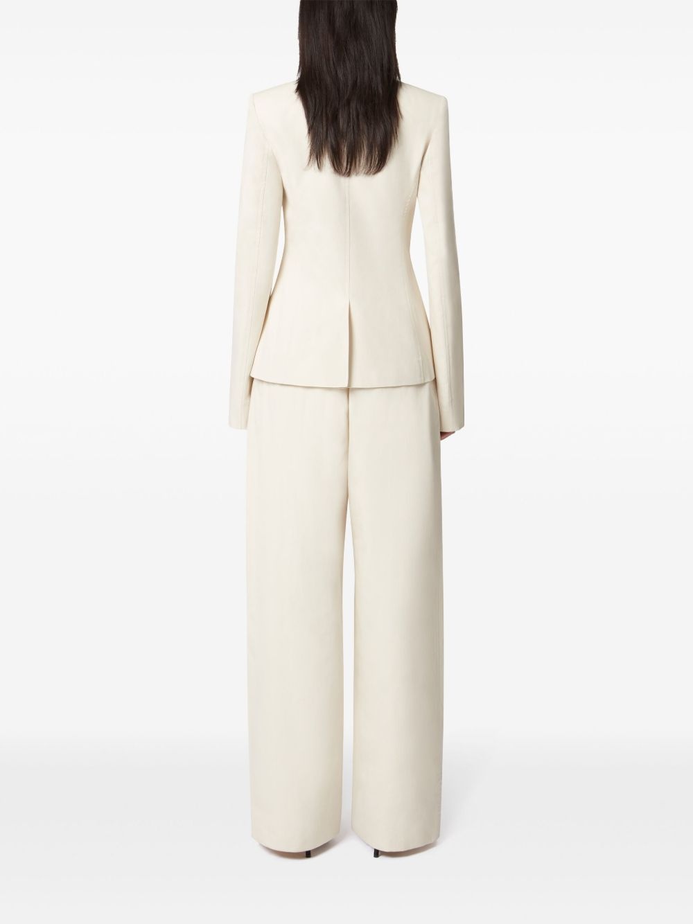 pleat-detail wide-leg trousers - 4