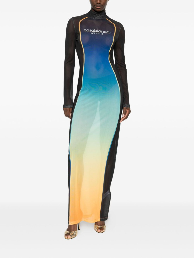 CASABLANCA gradient-effect maxi dress outlook