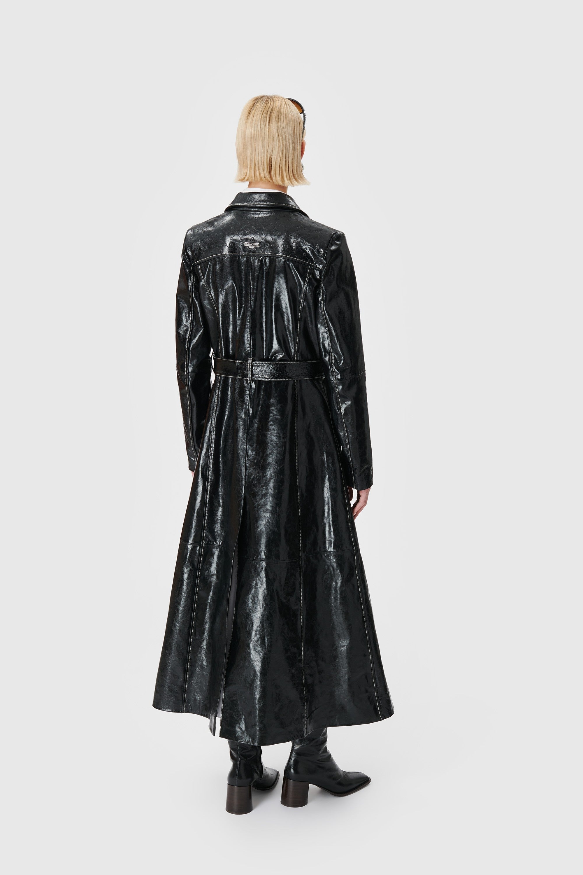 Embossed Leather Trench - 3