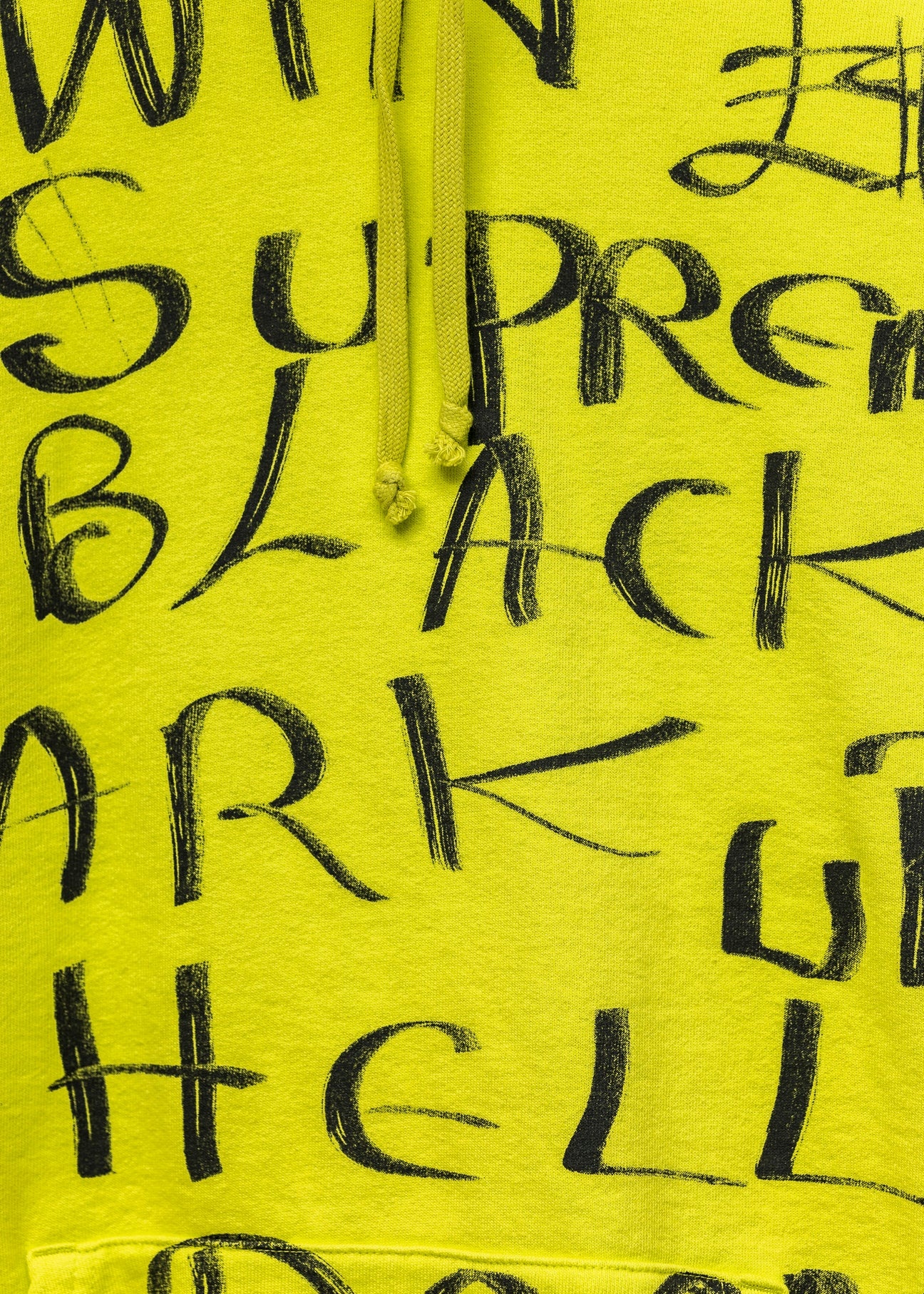 Supreme Neon Green Graffiti Logo Hoodies - 3