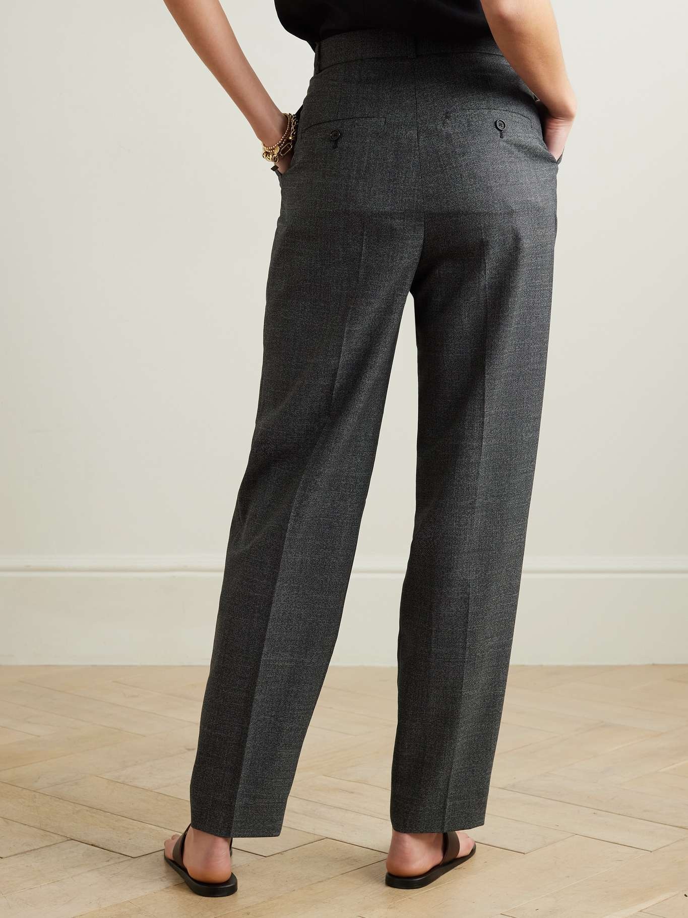 Pleated recycled woven tapered pants - 3