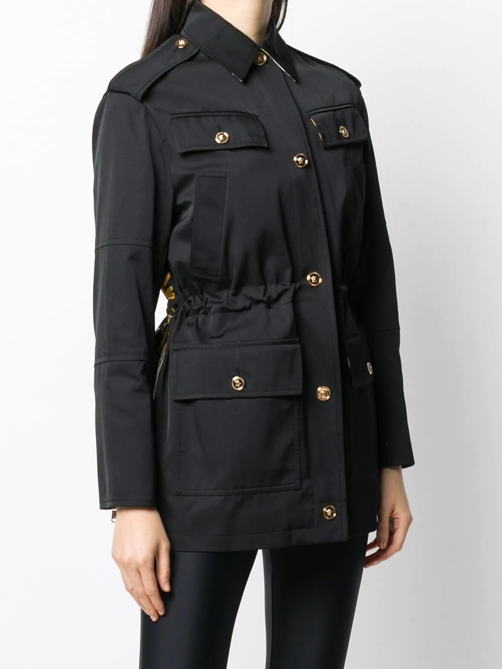 Barocco drawstring waist jacket - 3