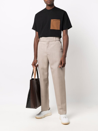 JACQUEMUS contrasting-panel detail T-shirt outlook