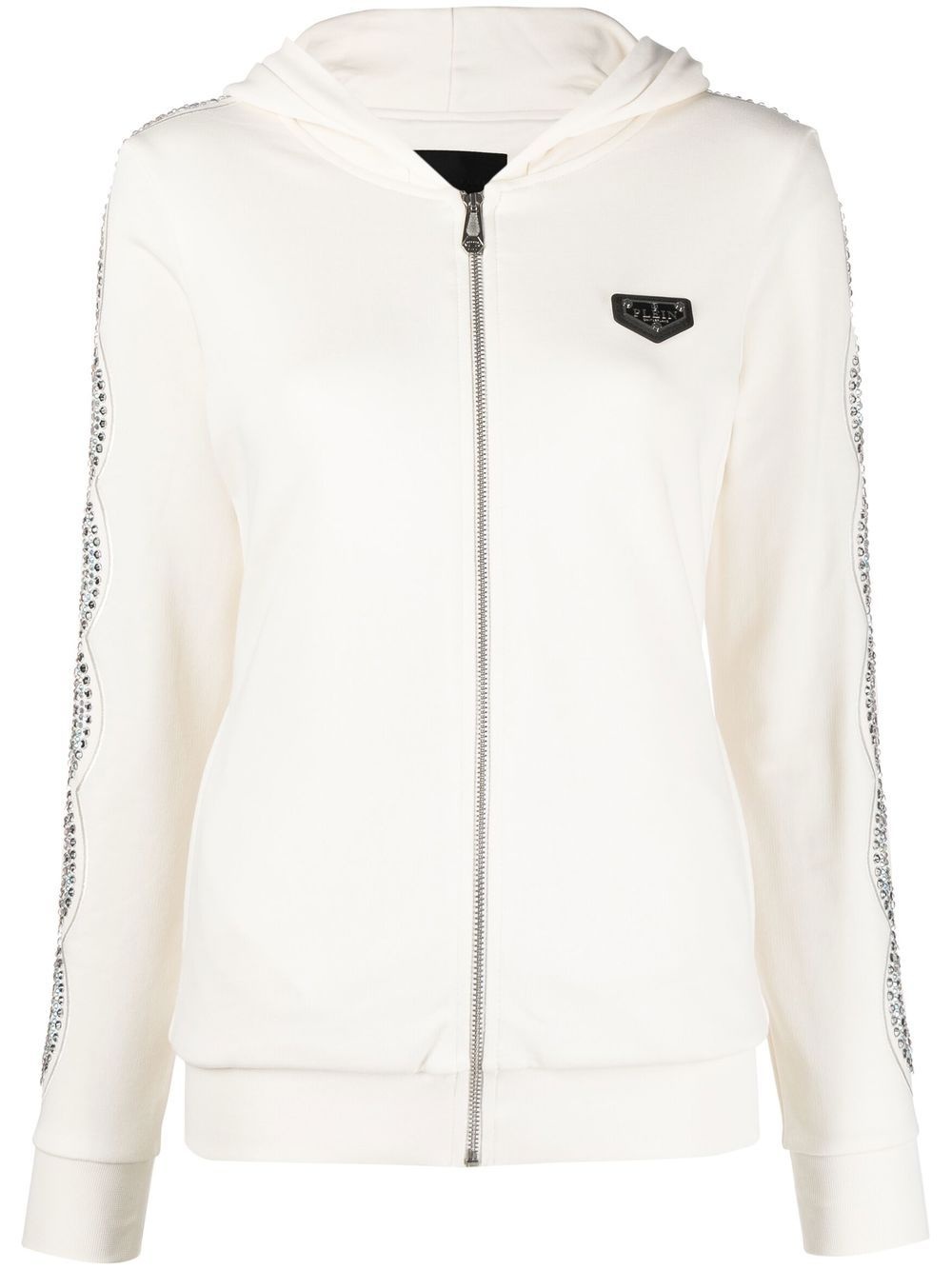 Crystal Cable embellished hoodie - 1