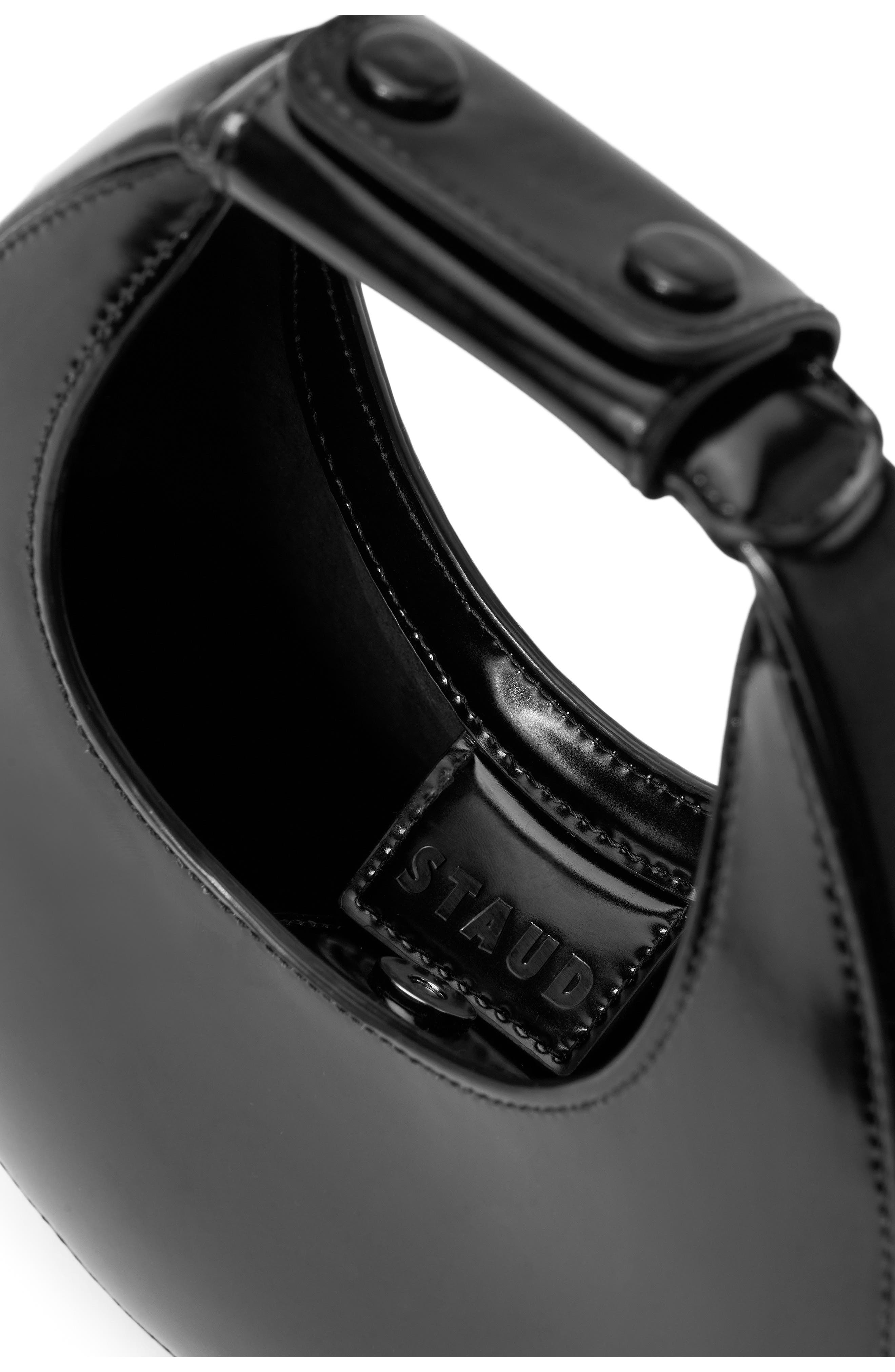 STAUD Good Night Moon Leather Top Handle Bag in Black at Nordstrom - 2
