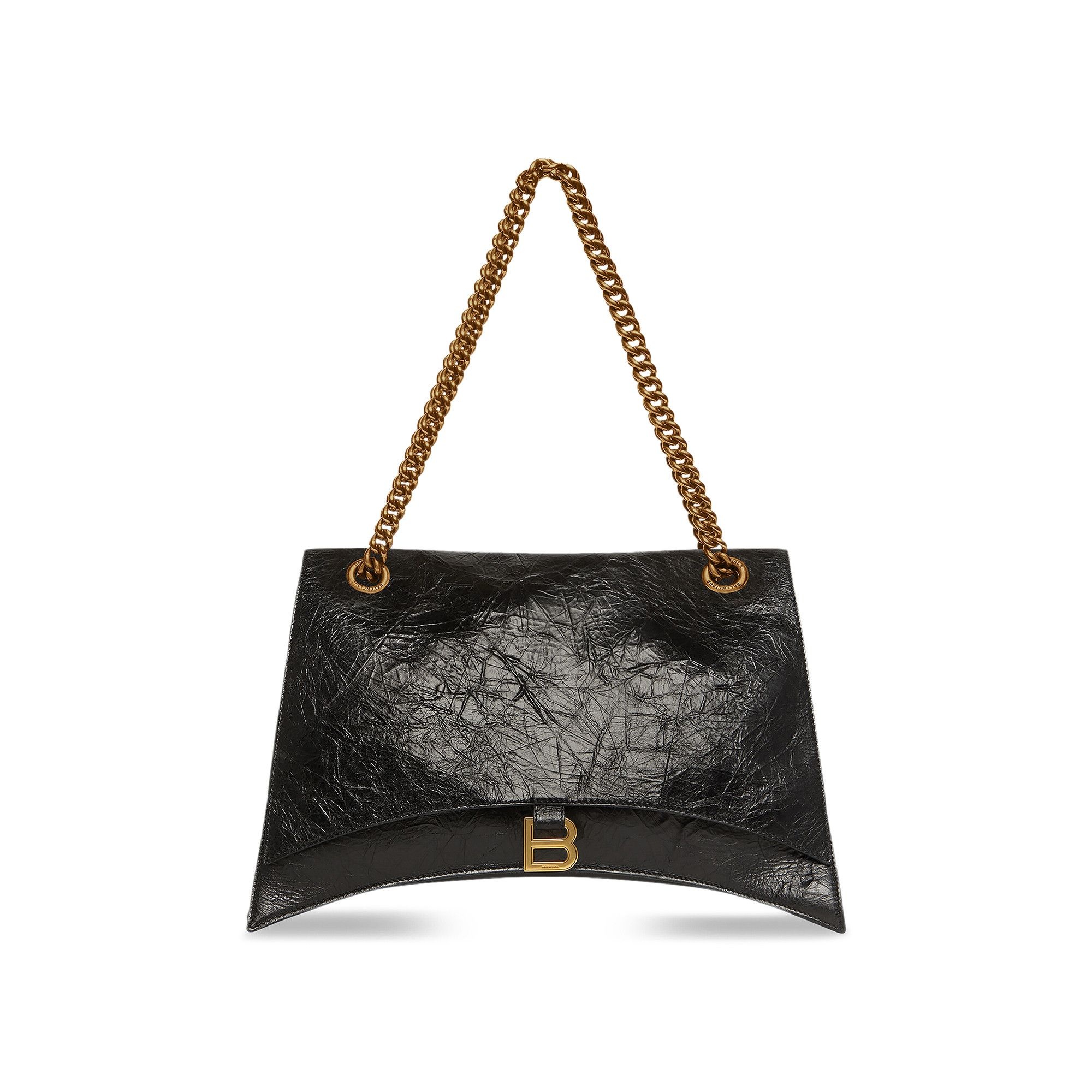 Balenciaga Large Crush Chain Shoulder Bag 'Black' - 1