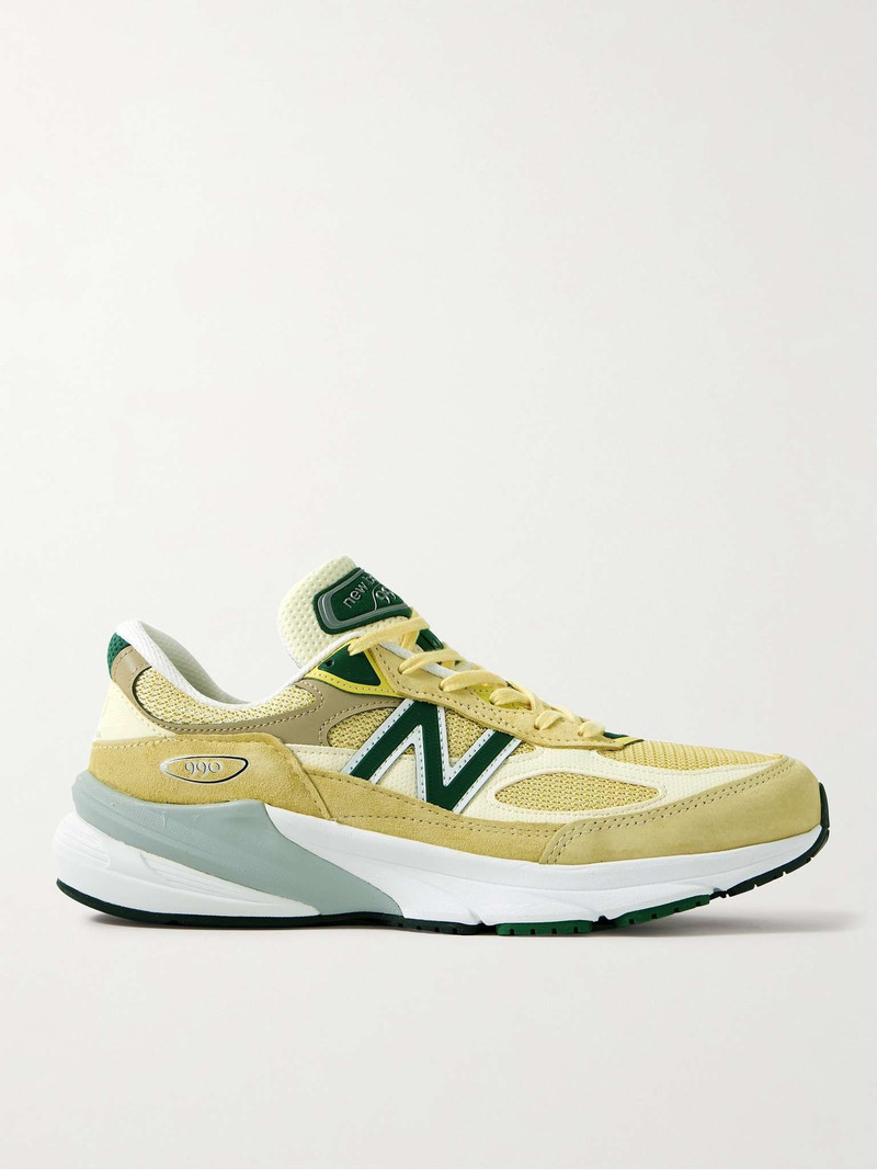990v6 Suede-Trimmed Mesh Sneakers - 1