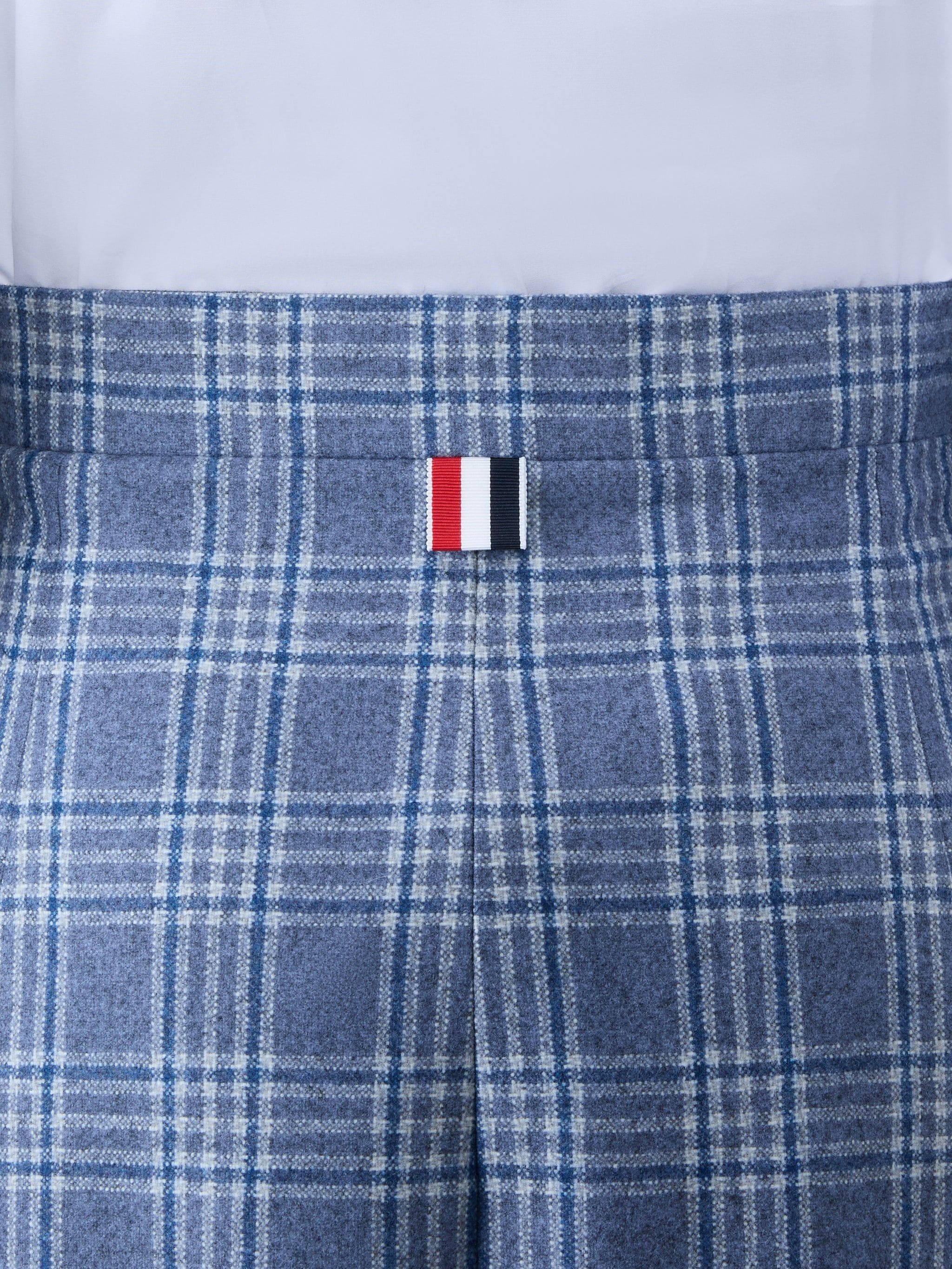Prince of Wales Flannel High Waisted Pencil Skirt - 6