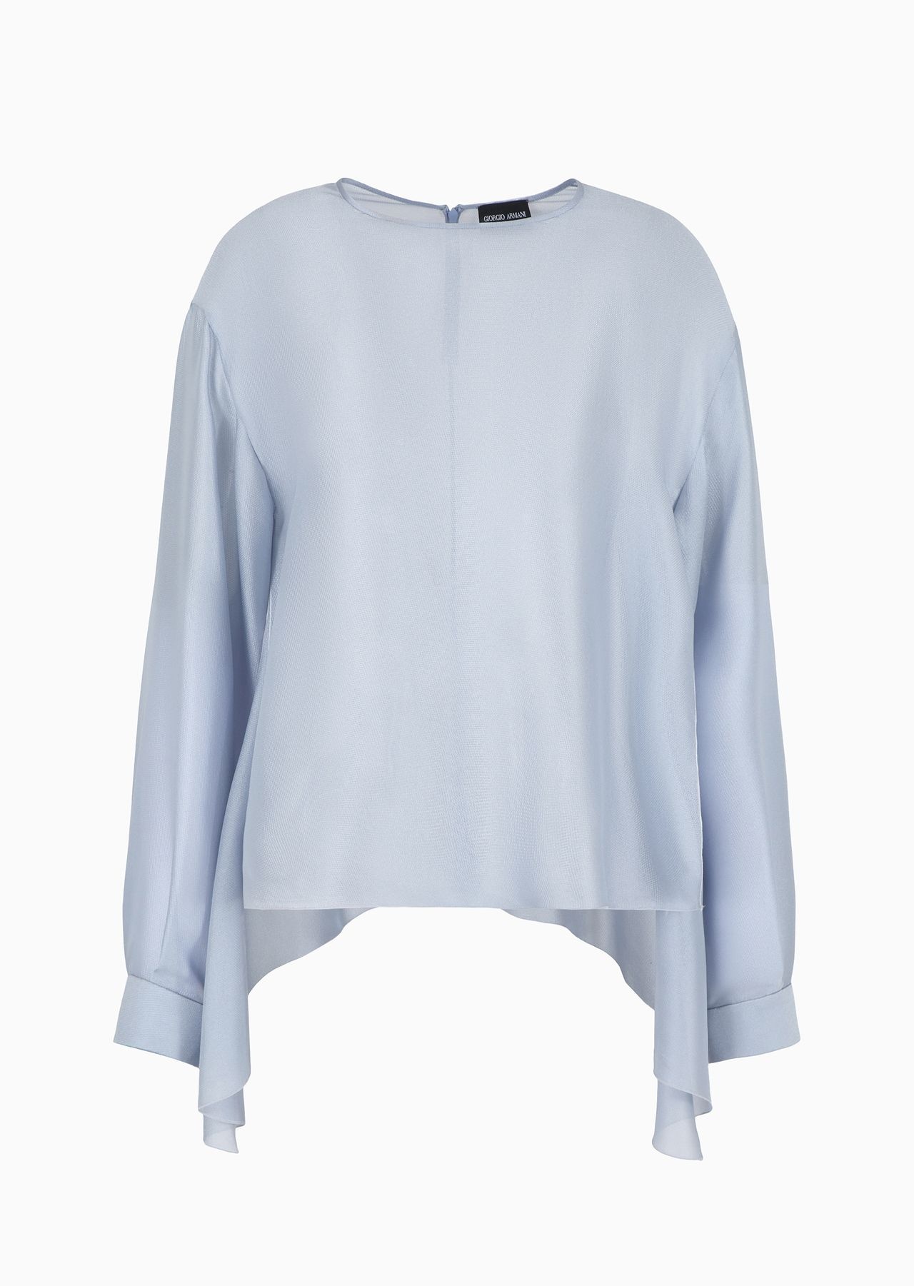 Silk crew-neck blouse - 1