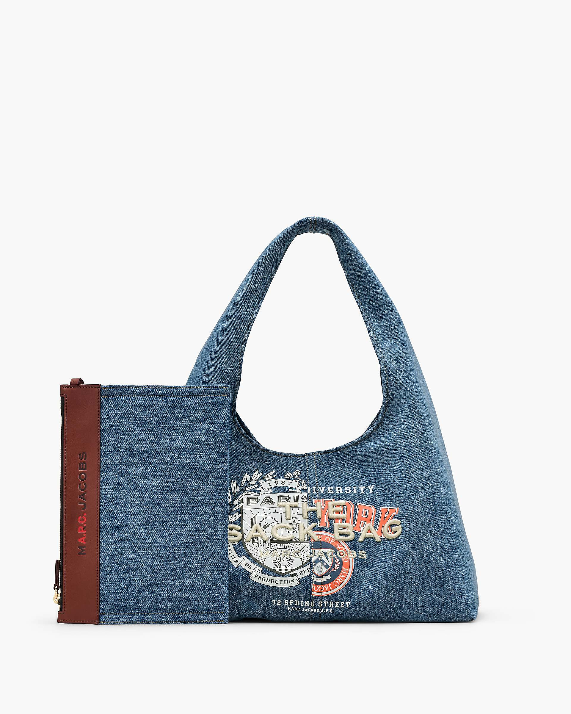 THE A.P.C. X MARC JACOBS DENIM SACK BAG - 8