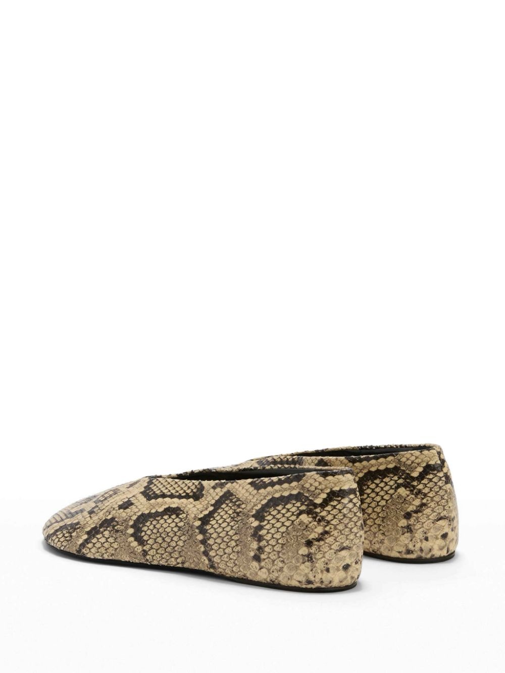 snakeskin ballerina shoes - 3