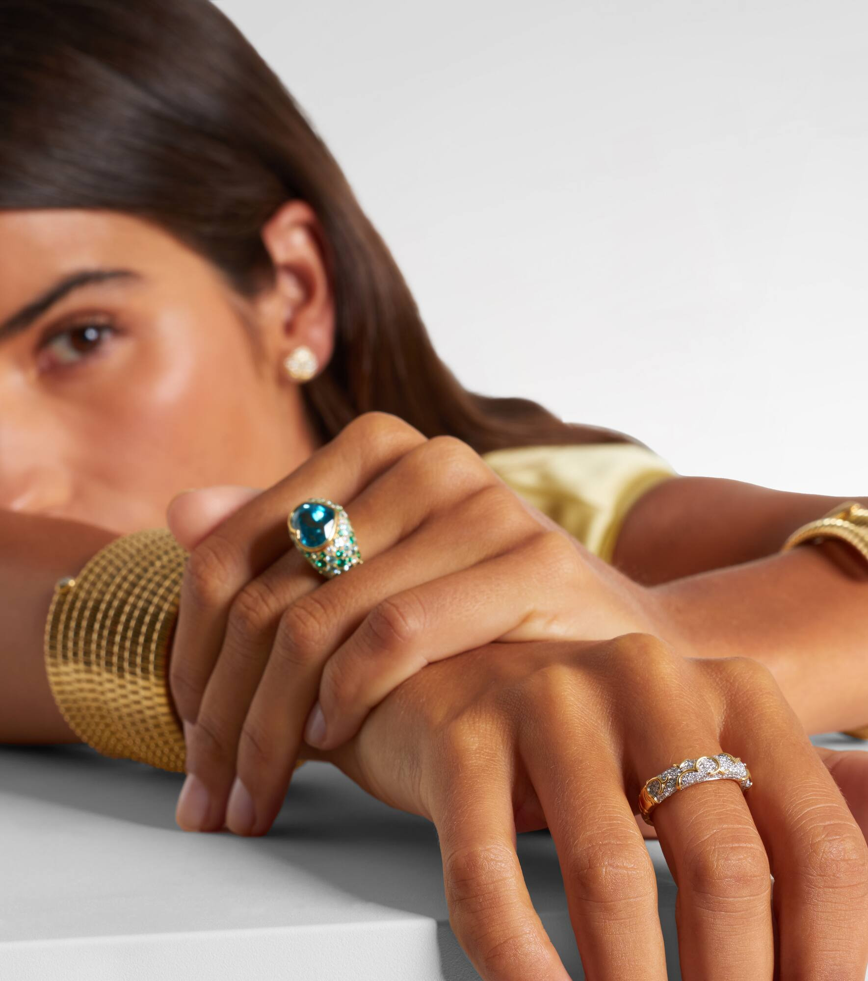 Ondine 18kt gold ring with diamonds - 3