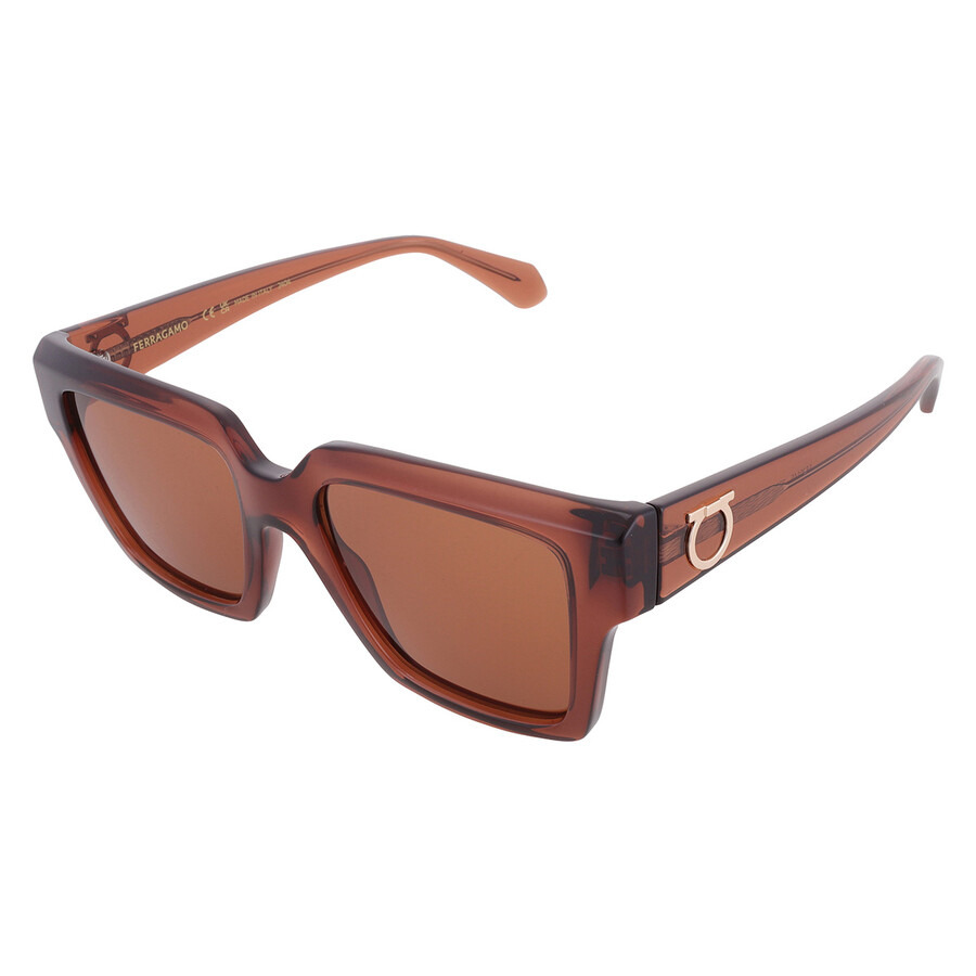 Ferragamo Brown Square Ladies Sunglasses SF2014S 232 54 - 3
