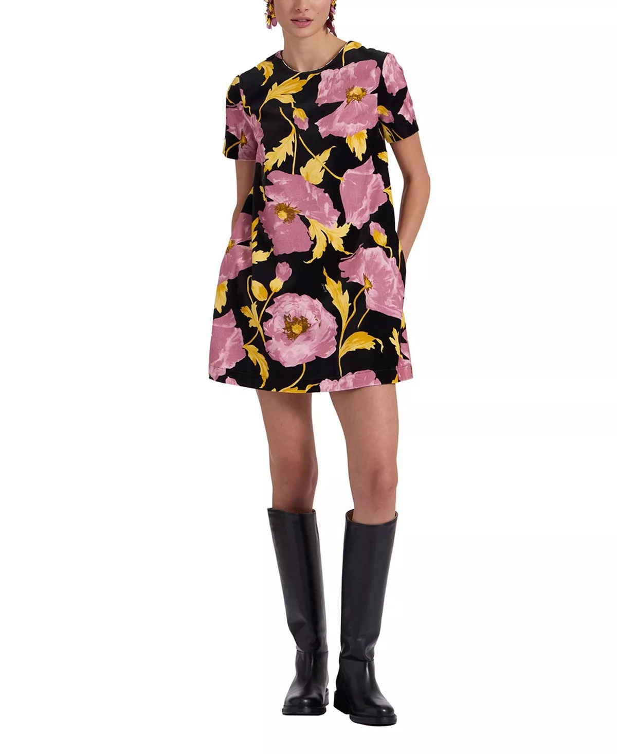 Mini Swing Dress in Sylph Black - 1
