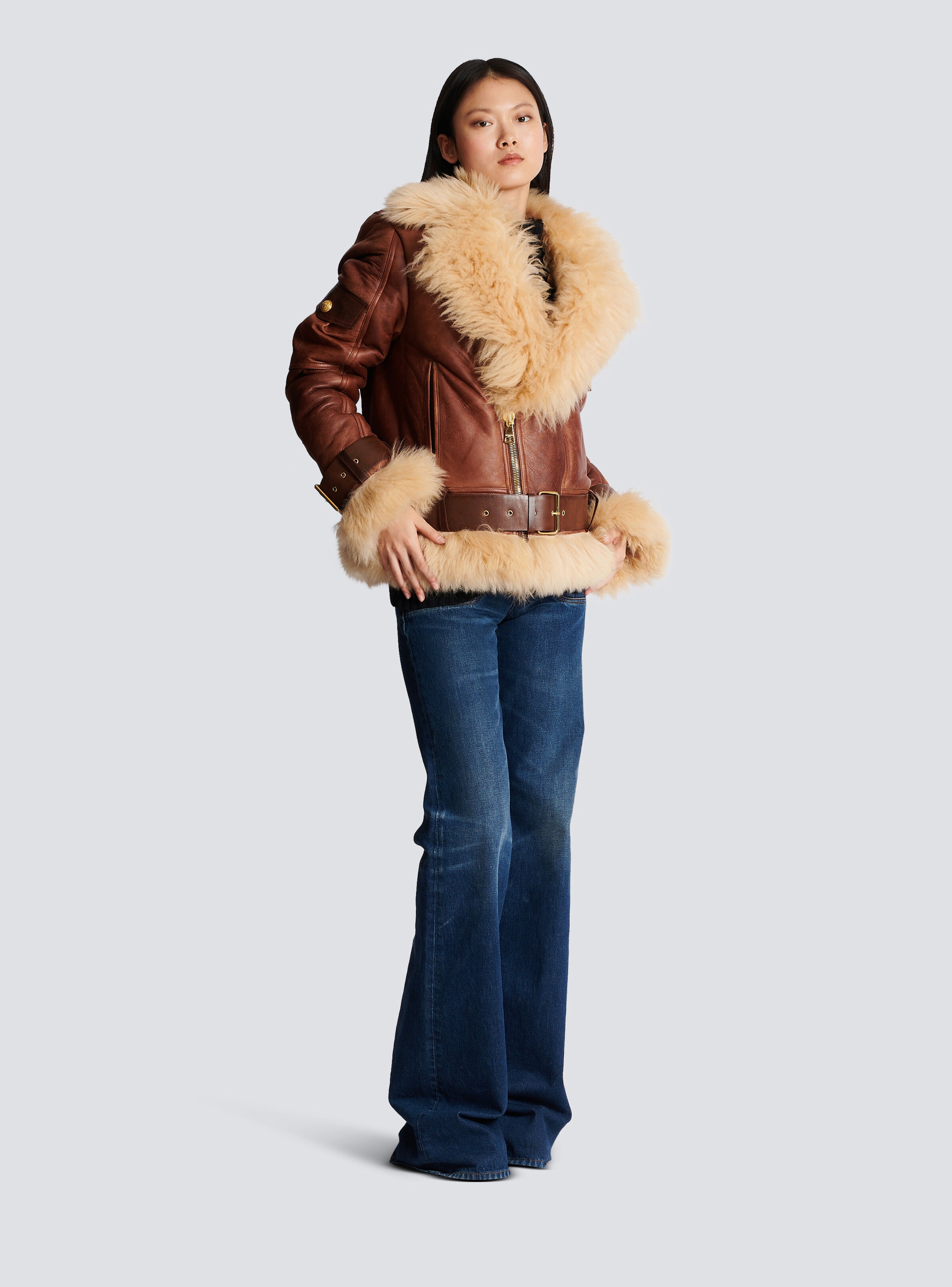 Sheepskin aviator jacket - 6