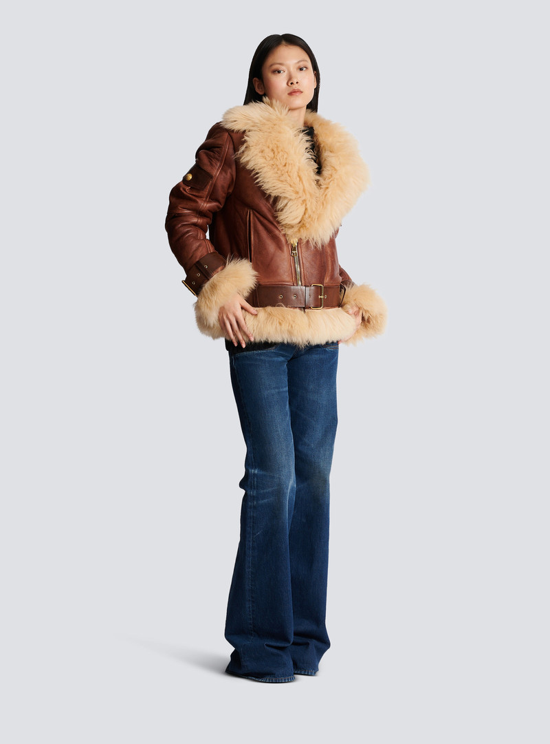 Sheepskin aviator jacket 6