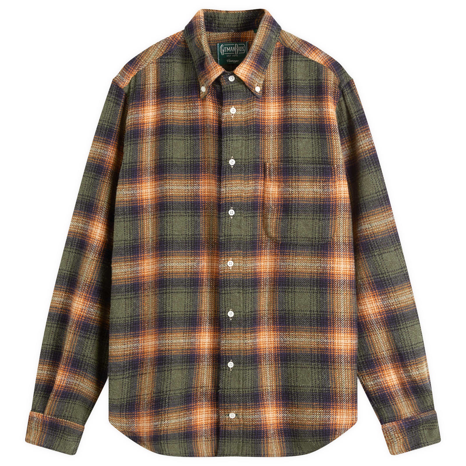 Gitman Vintage Button Down Recycled Brushed Melange Shirt - 1