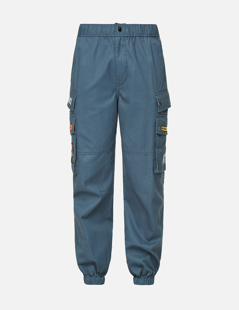 Logo and Seagull Embroidered Cargo Pants 1
