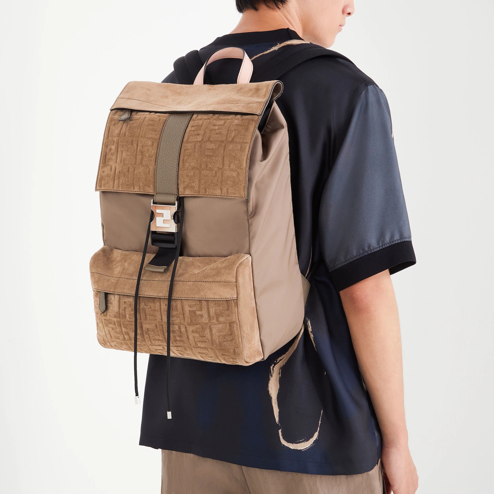 Light brown suede backpack - 5