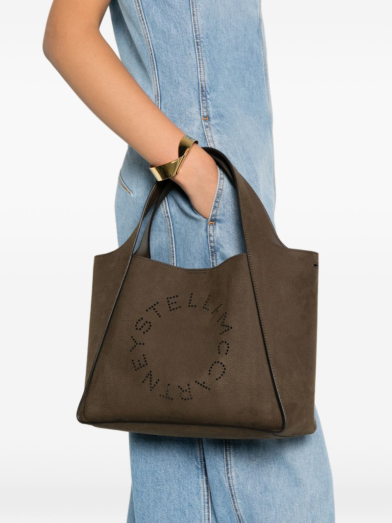 Stella McCartney logo perforated tote bag outlook