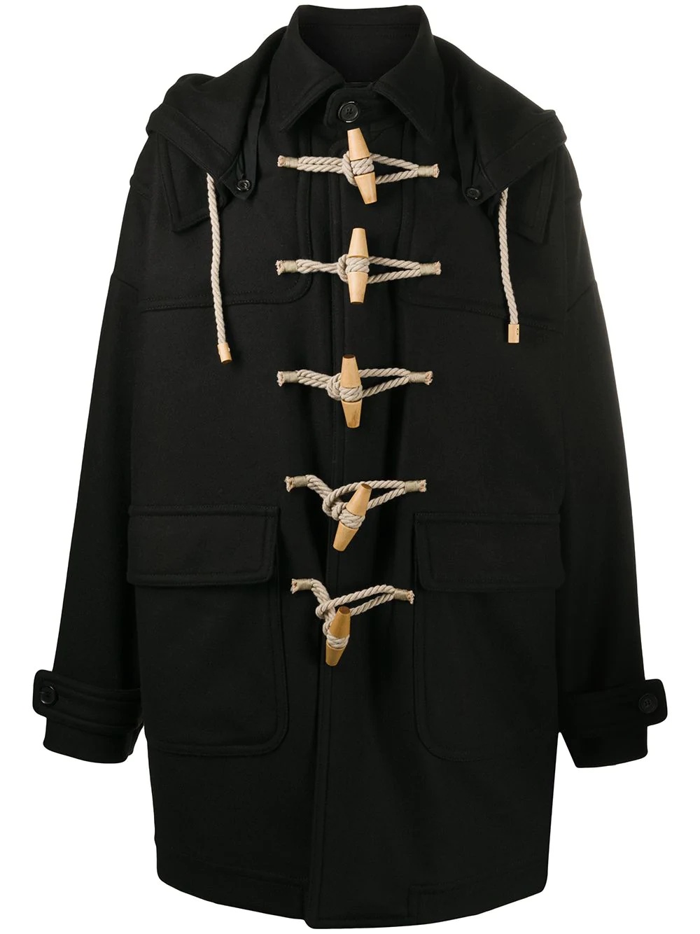 toggle-fastening coat - 1