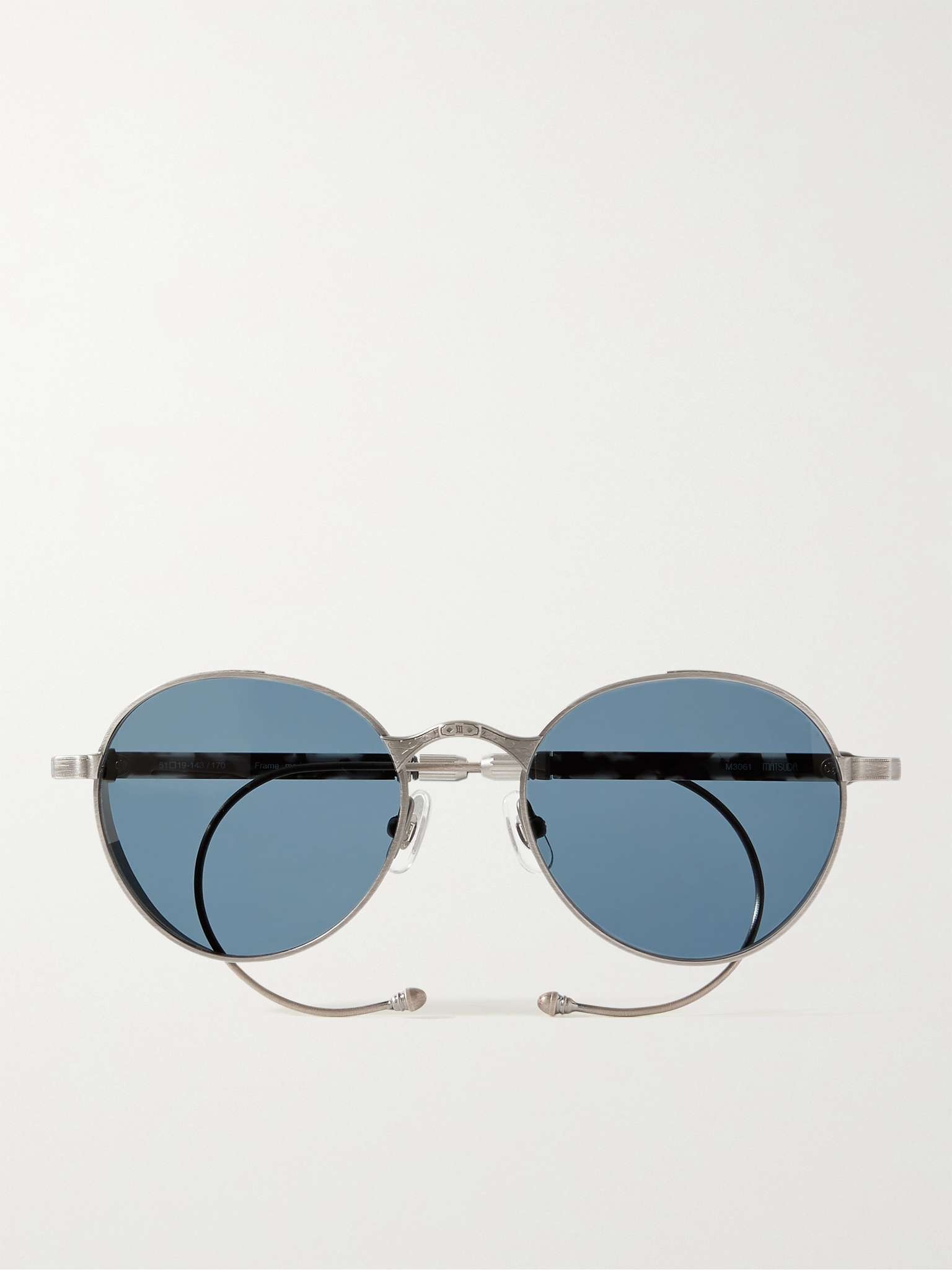 Convertible Round-Frame Silver-Tone Sunglasses - 1