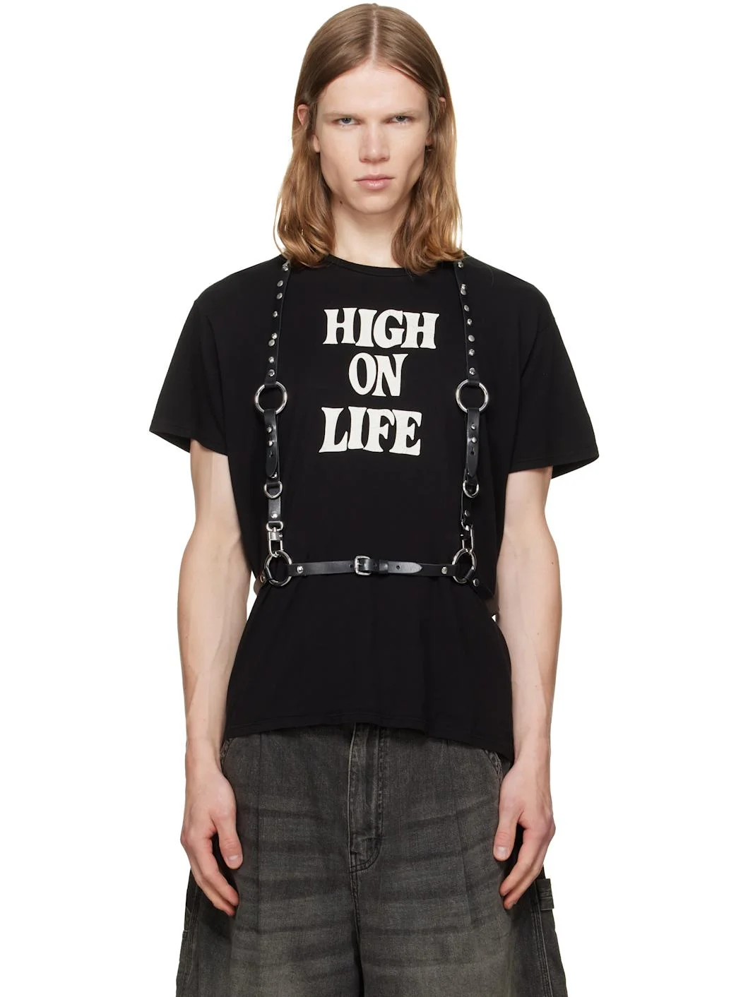 Black Leather Harness - 1