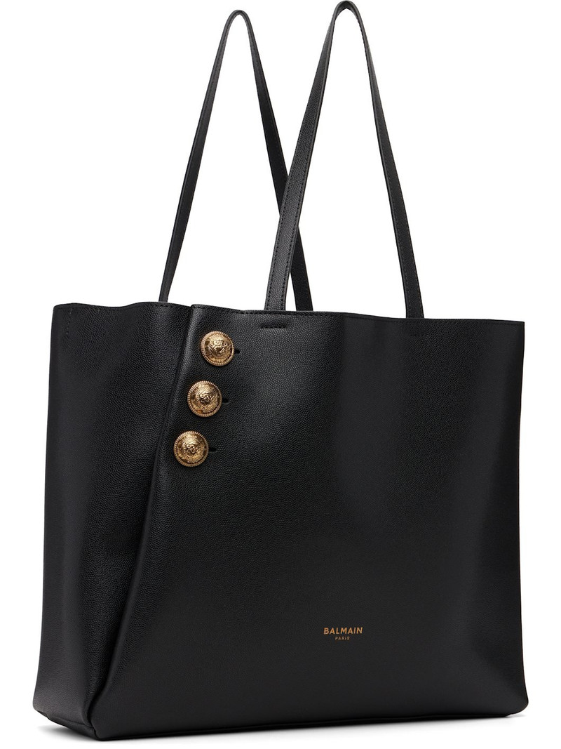 Balmain Black Emblème Shopping Tote outlook
