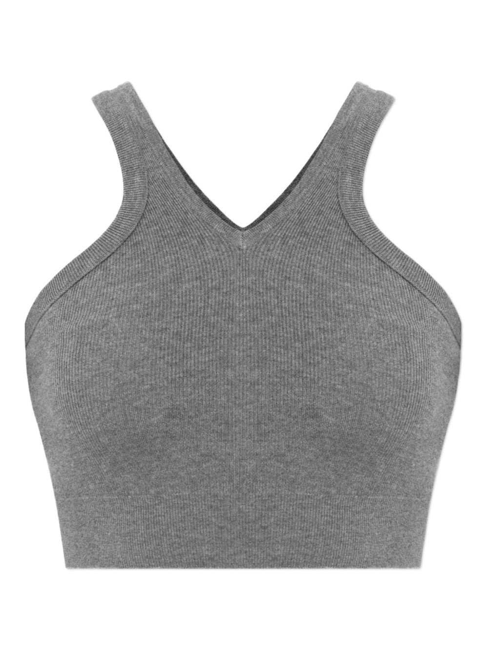 ribbed V-neck top - 5