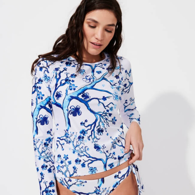Long Sleeves Women Rashguard Cherry Blossom 3