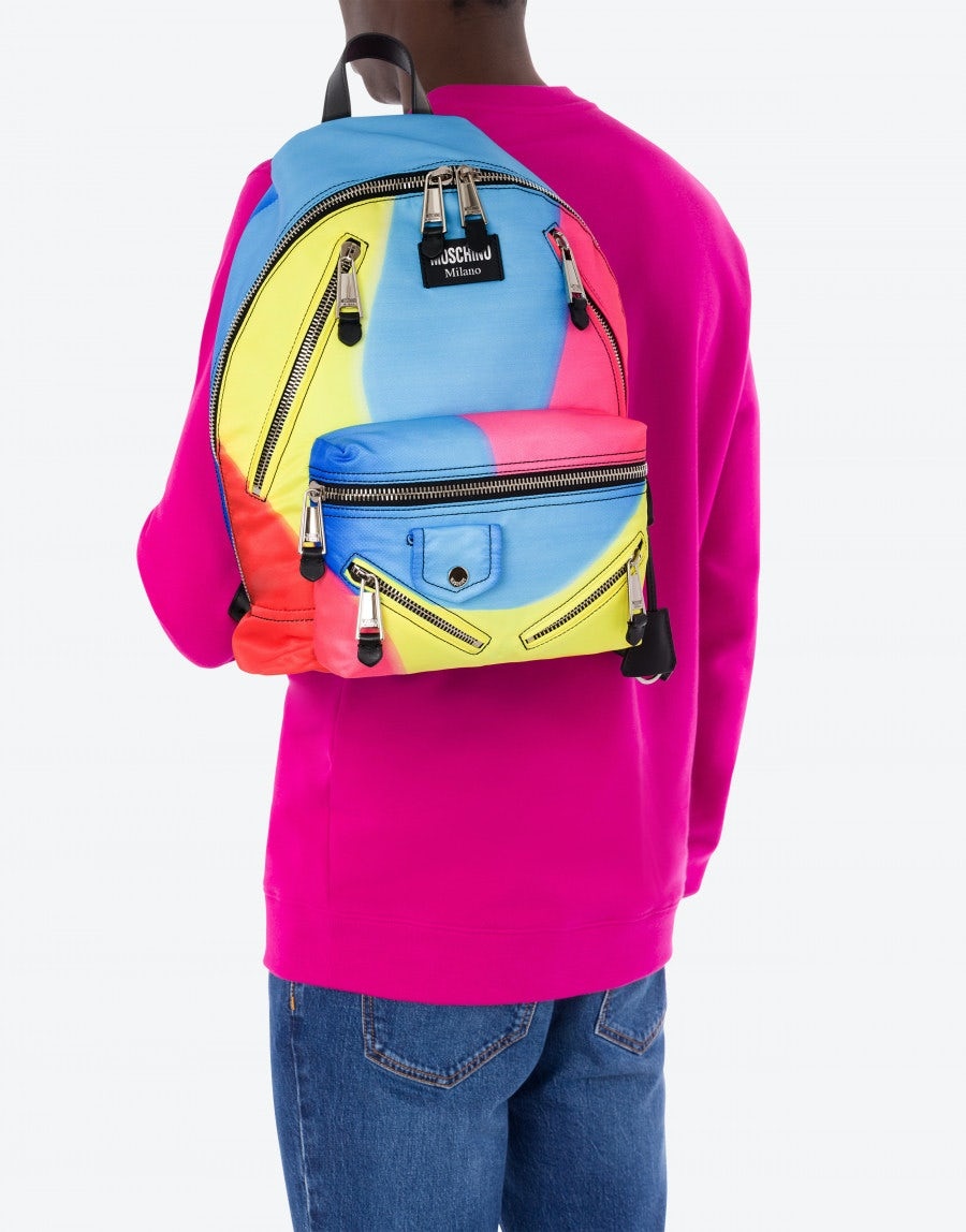 PROJECTION PRINT NYLON BACKPACK - 5