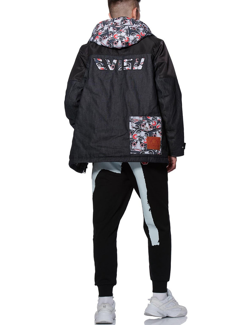 Fabric Blocking Mid-length Padded Coat 5