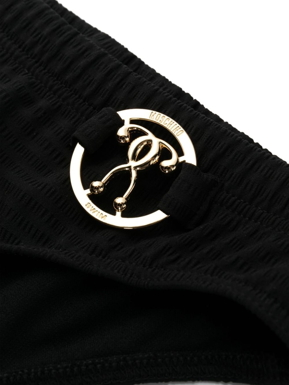 logo-plaque ribbed swim trunks - 3