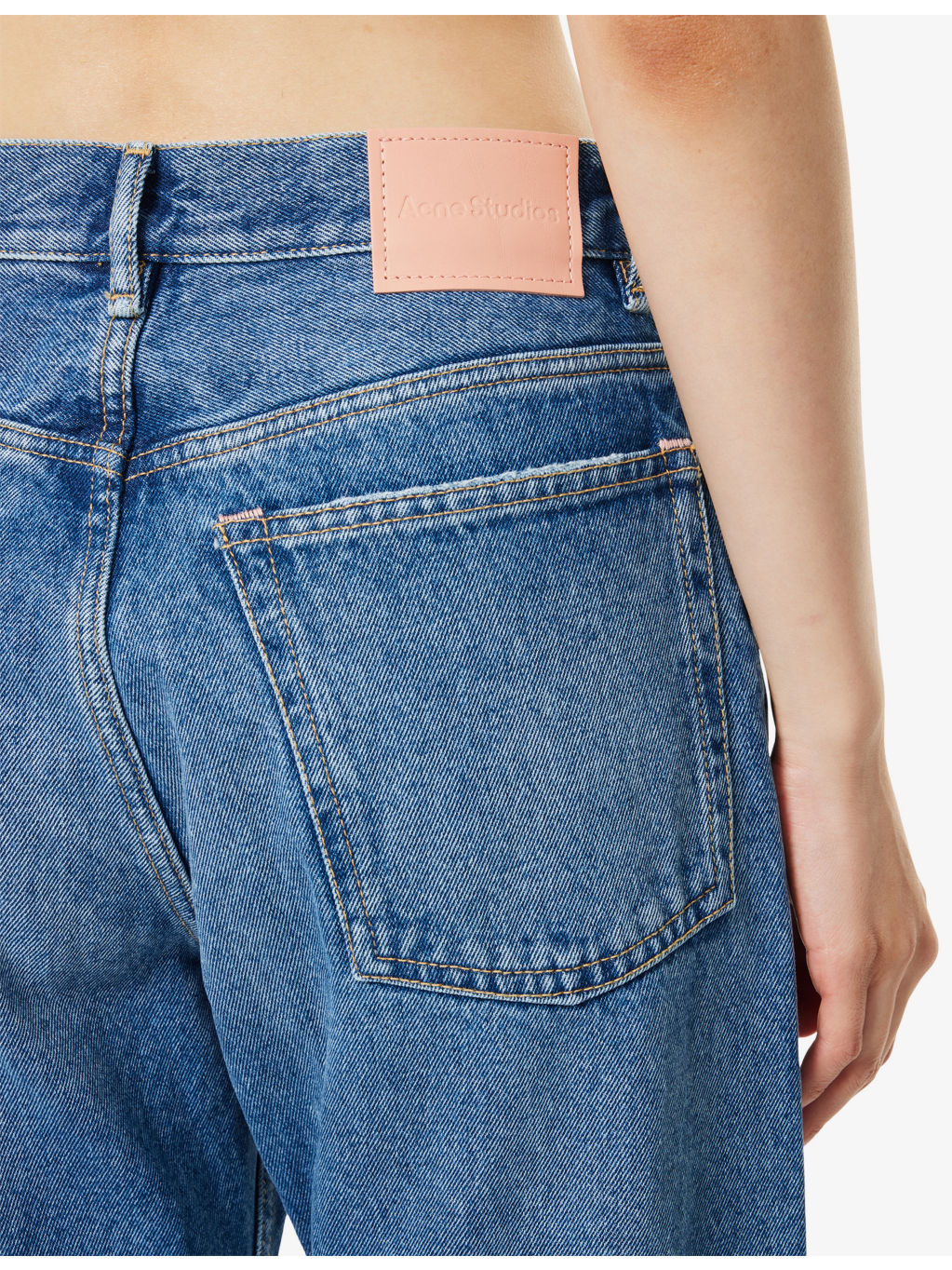 Vintage Blue Flared-Leg Denim Jeans - 5
