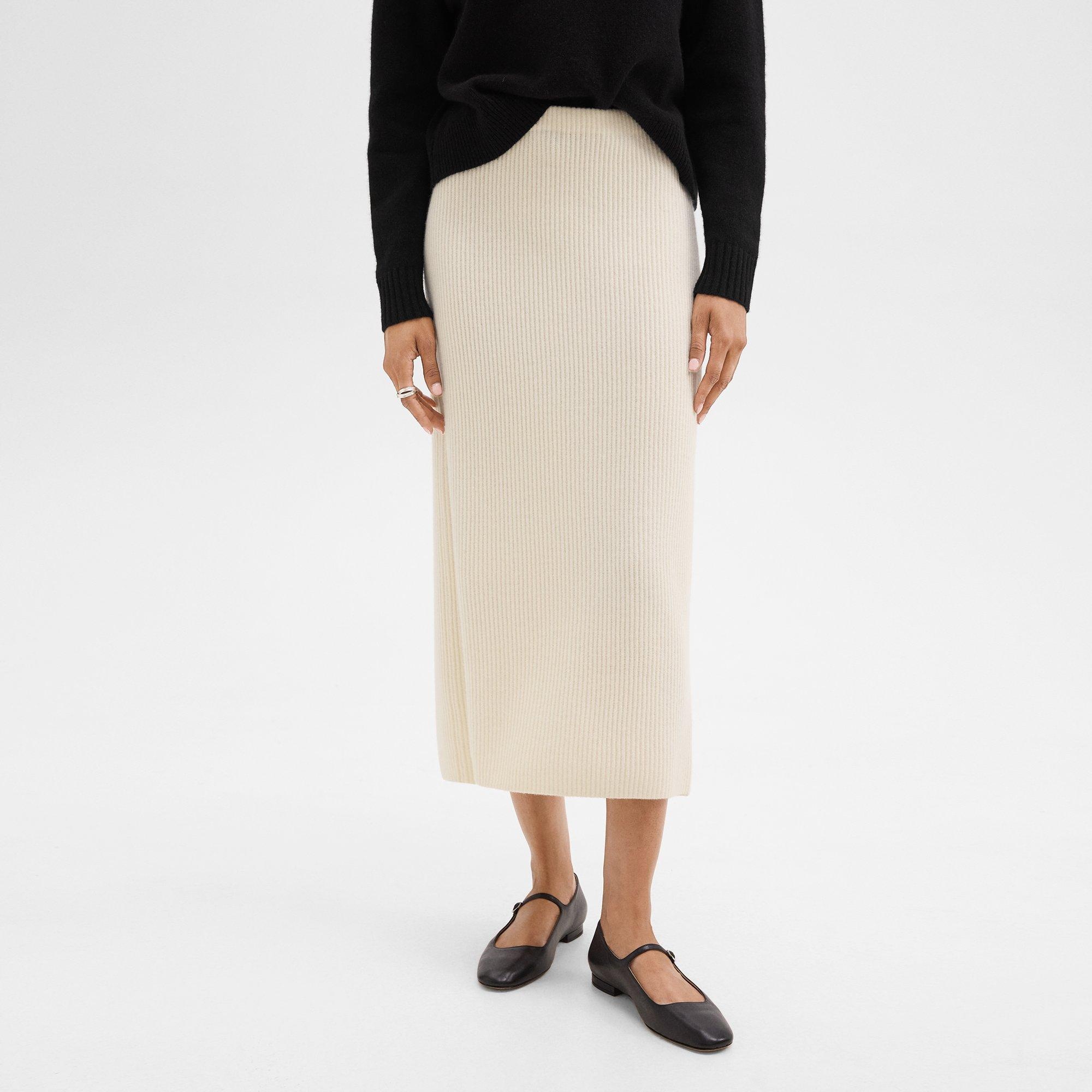 Midi Pull-On Skirt in Felted Wool-Cashmere - 5