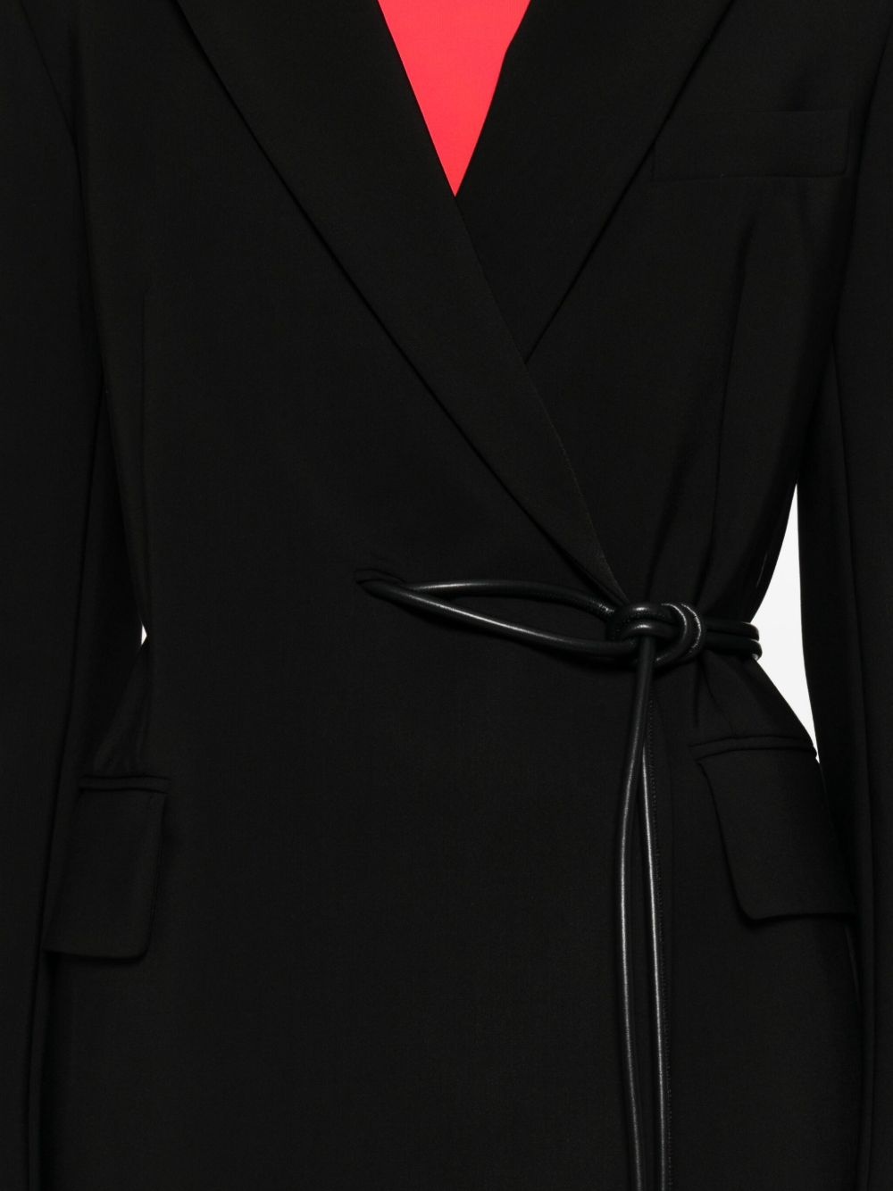 self-tie wrap blazer - 5