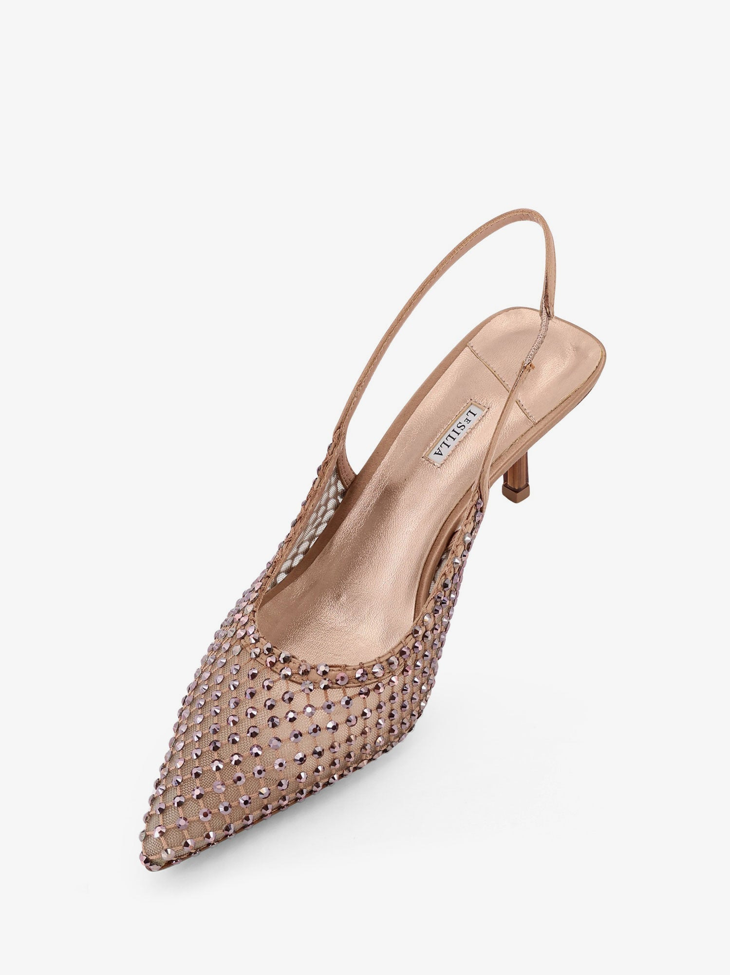 LE SILLA - Le Silla Gilda Certified Nylon And Rhinestones Slingback Pumps - 4