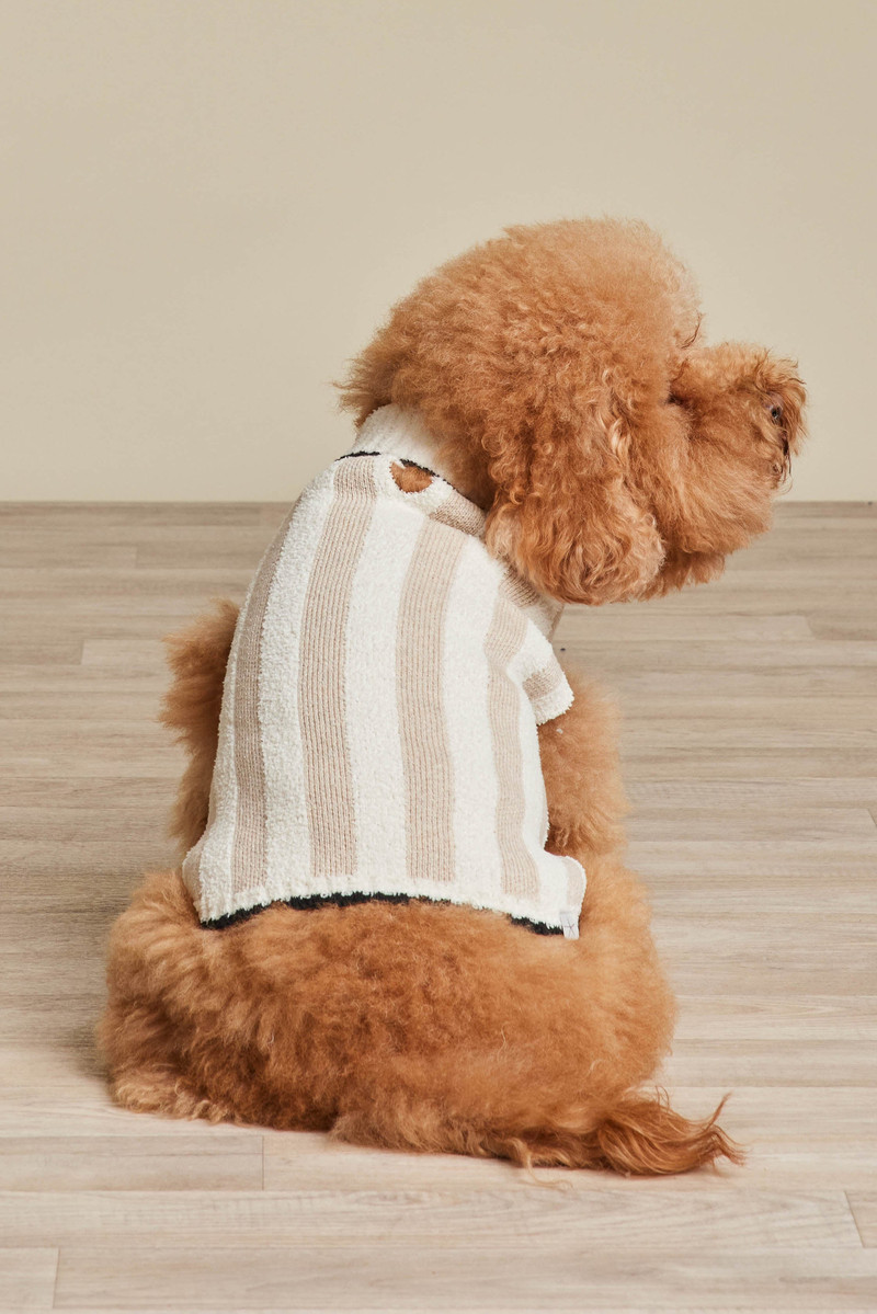 Barefoot Dreams CozyChic® Cotton Classic Stripe Pet Sweater outlook