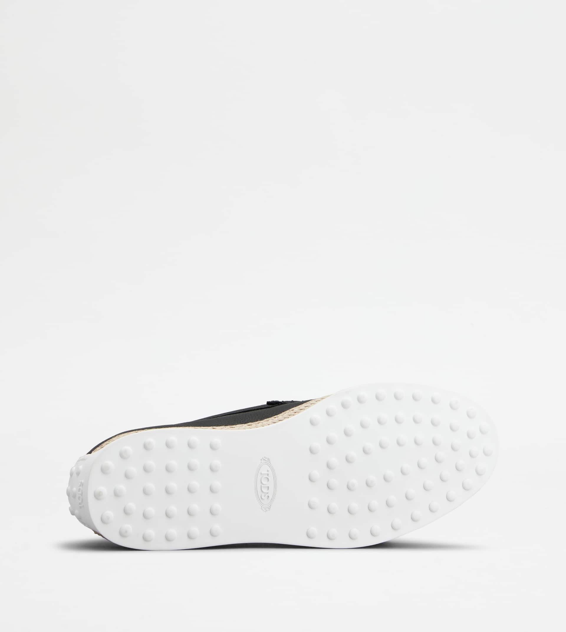 SLIPPER LOAFERS IN LEATHER - BLACK - 4
