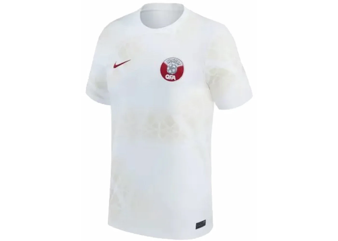 Nike Qatar 2022/23 Stadium Away Dri-FIT Soccer Jersey White/Beach/Desert Maroon - 1