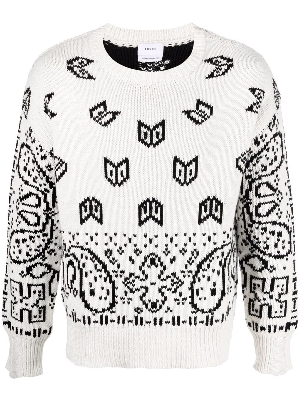 paisley-print cotton jumper - 1