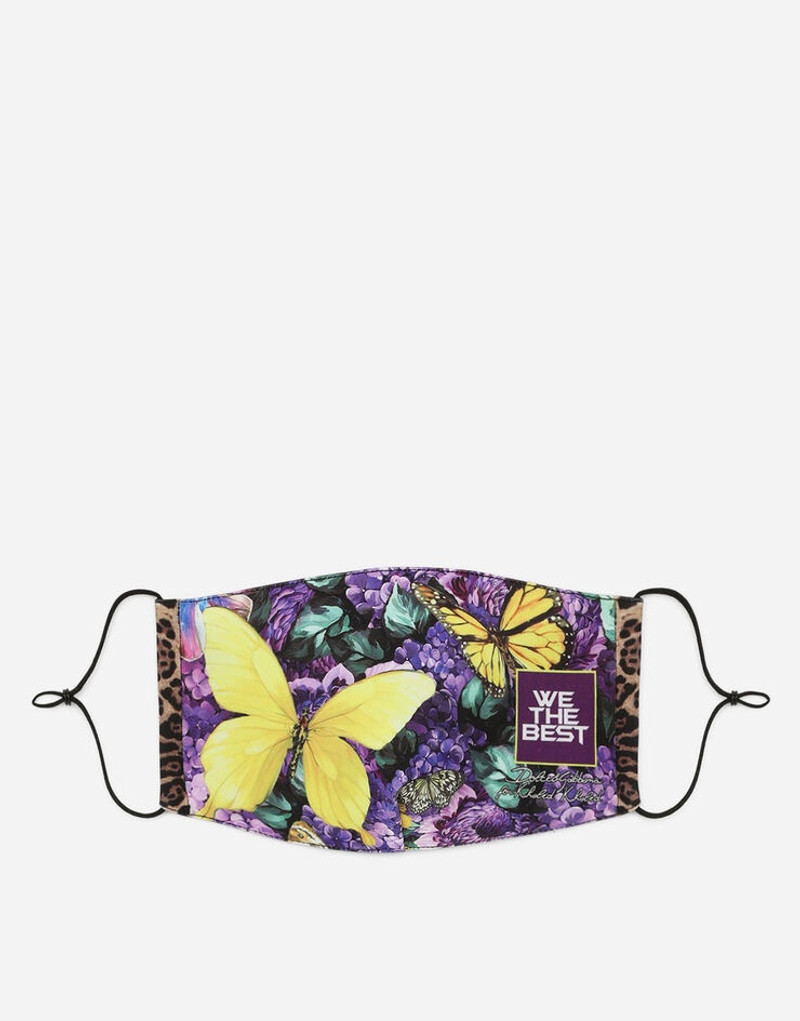 Butterfly-print face mask 1