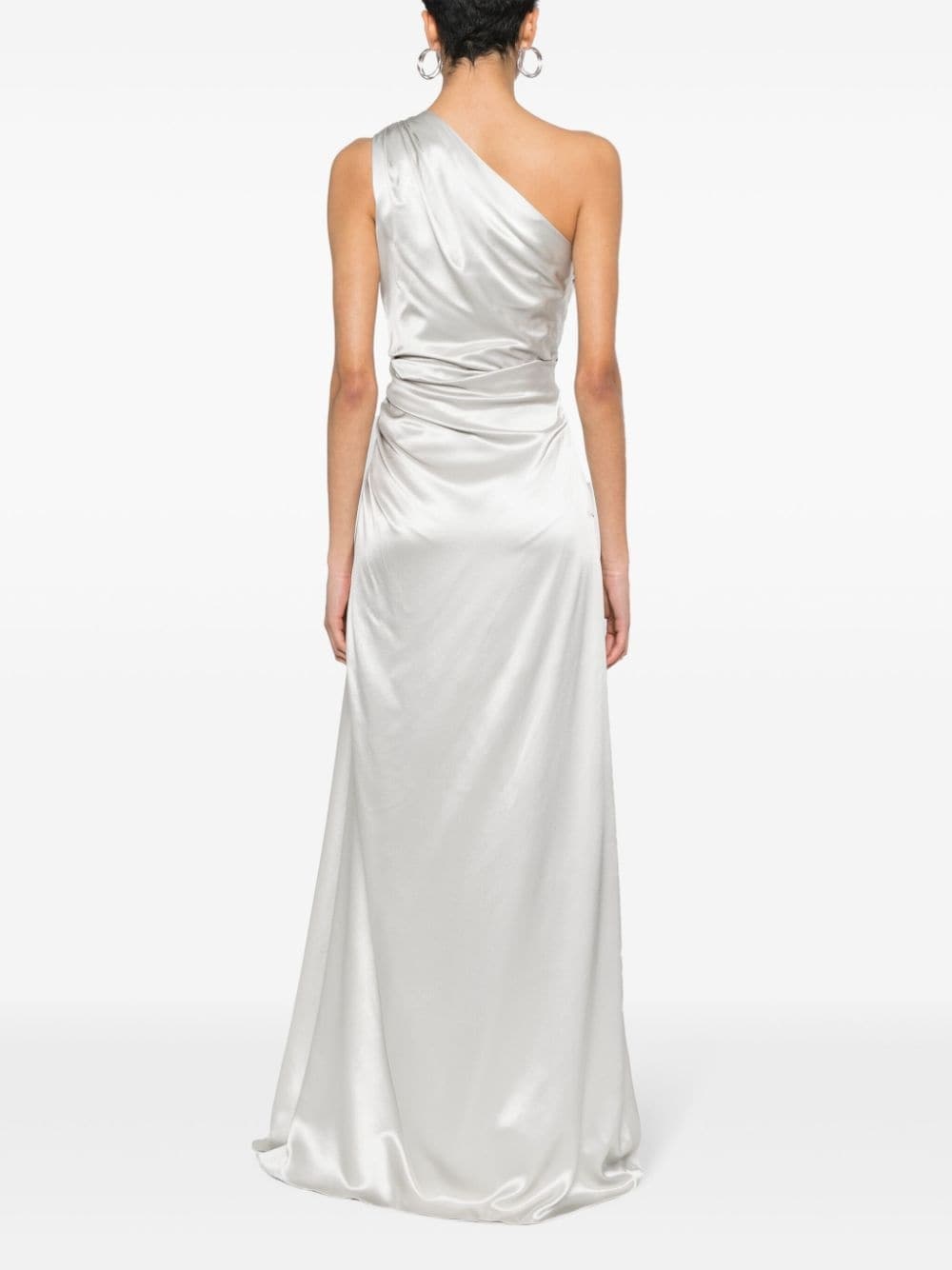 off-shoulder silk gown - 4