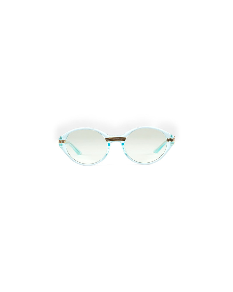 CASABLANCA Cannes Gold & Light Green Sunglasses outlook