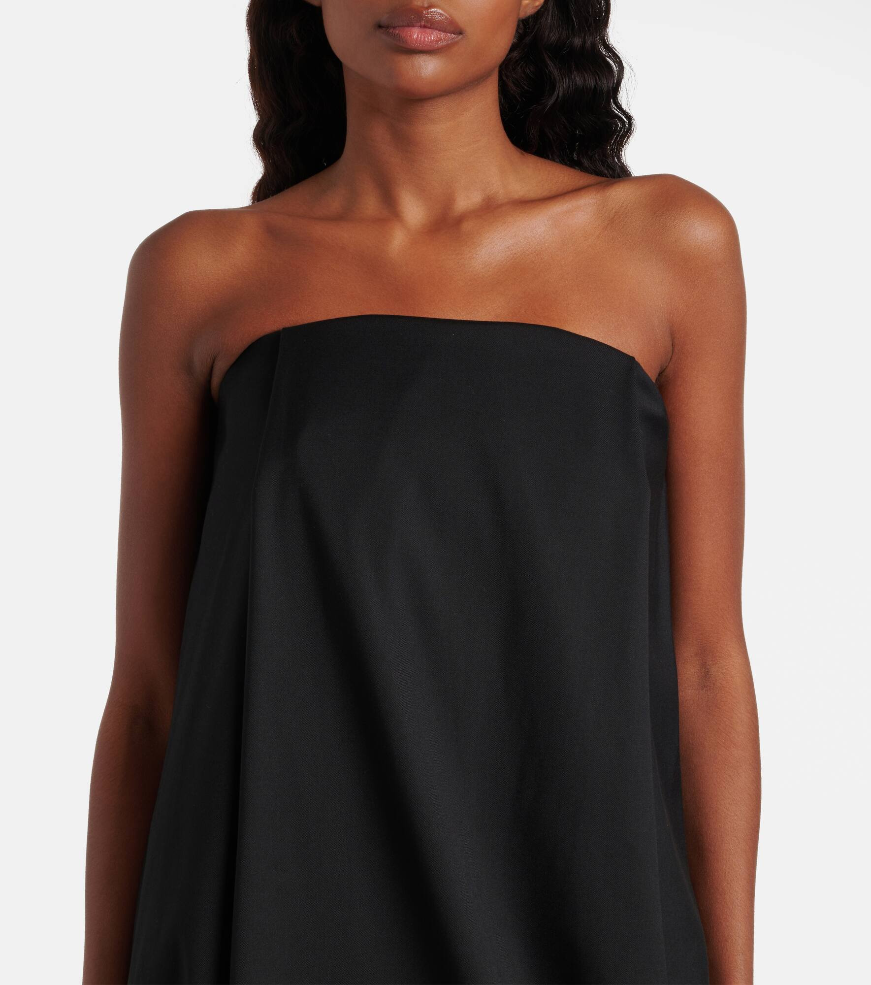 Strapless jersey maxi dress - 4