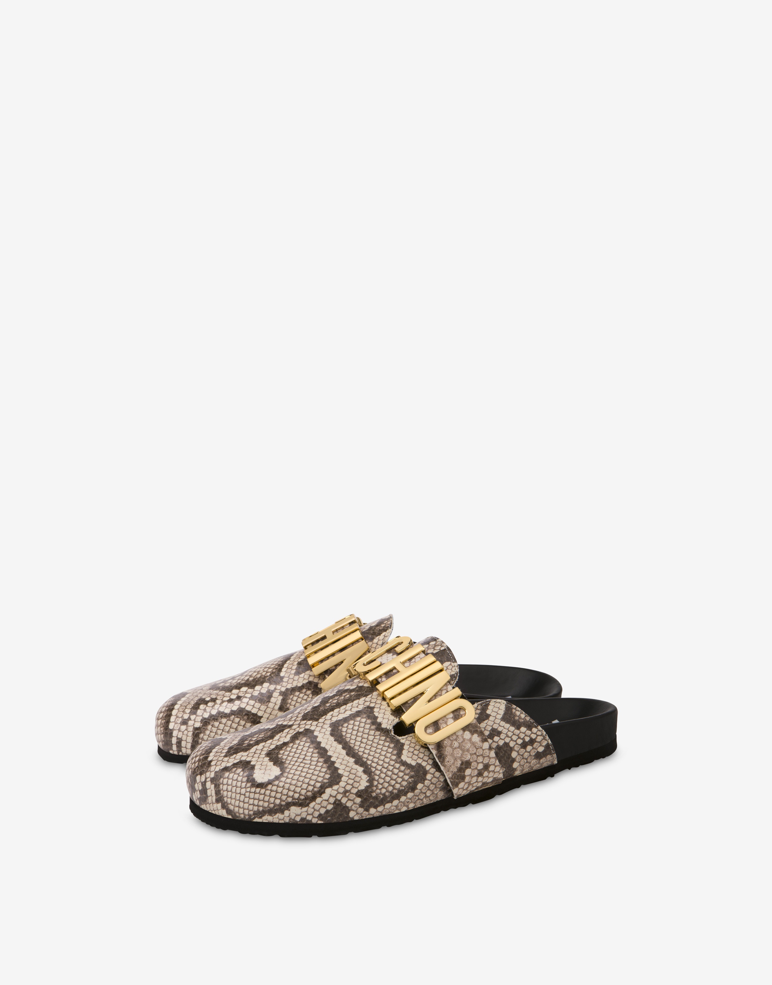 PYTHON-PRINT MULES WITH LOGO LETTERING - 1