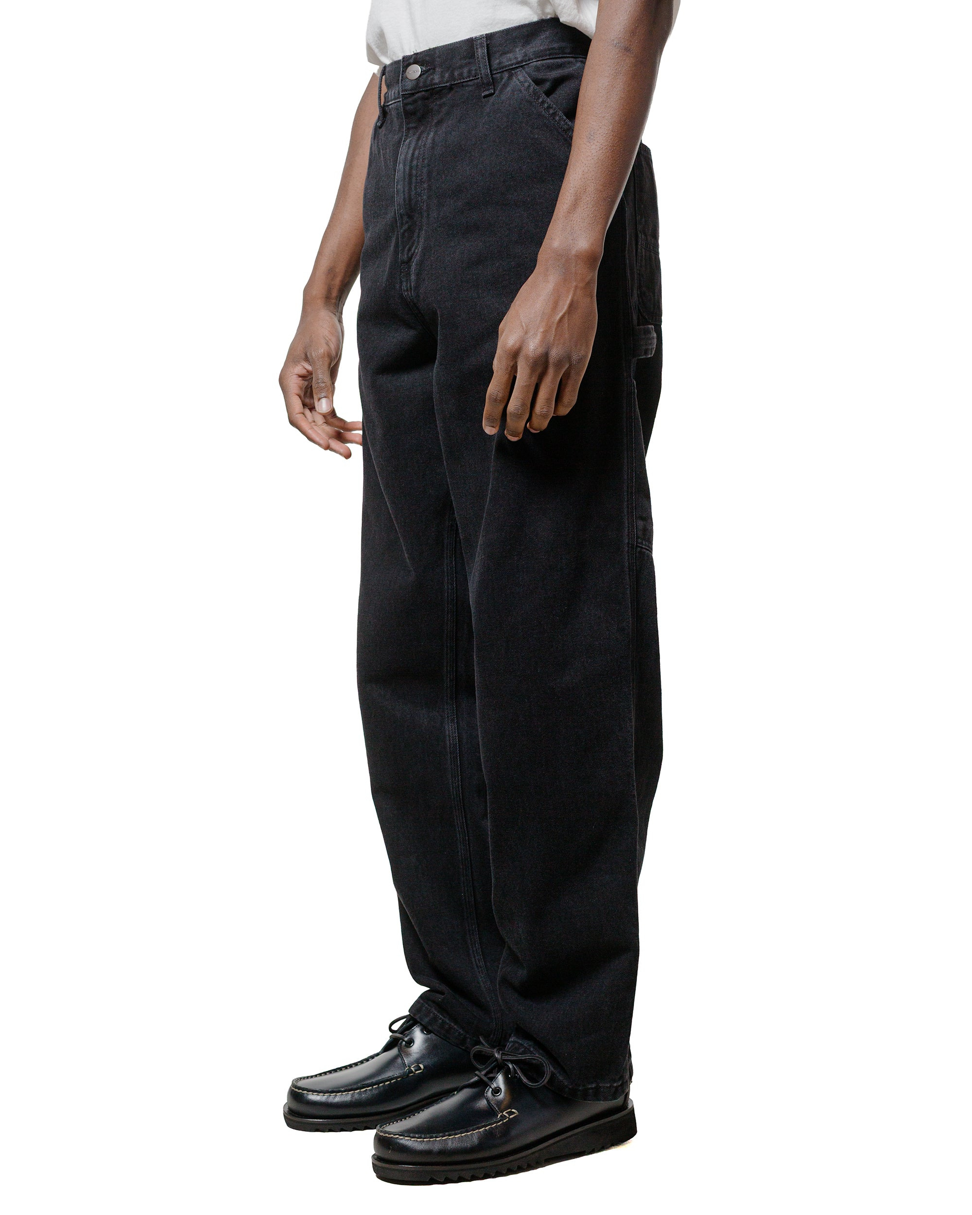 Carhartt W.I.P. Single Knee Pant Black Stone Washed - 2