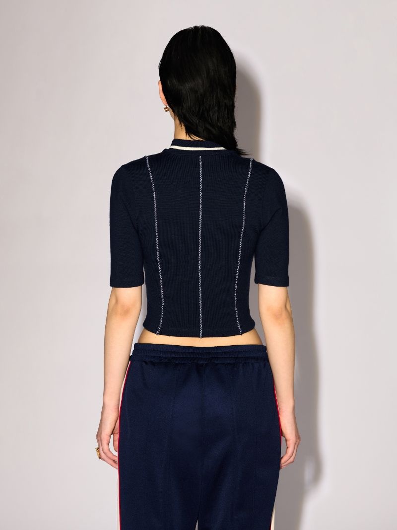 CONTRAST STITCH TOP - 4