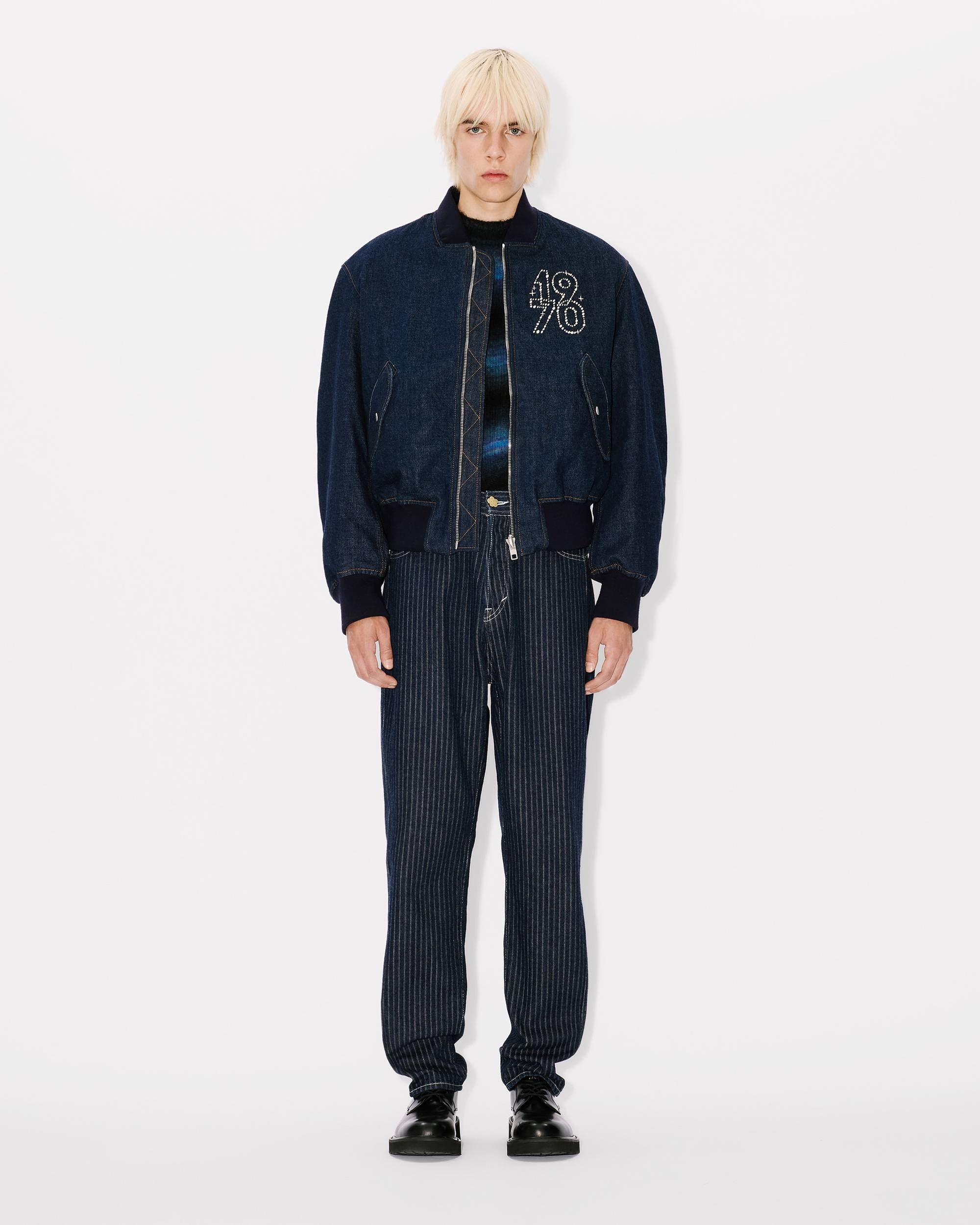 'KENZO Constellation' reversible embroidered bomber in japanese denim - 5