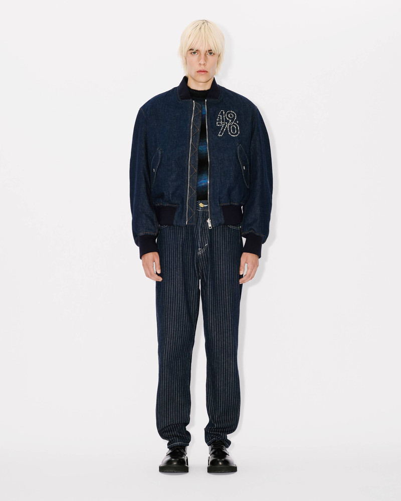 'KENZO Constellation' reversible embroidered bomber in japanese denim 5